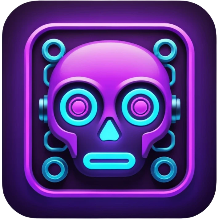 neon cyberpunk code emoji