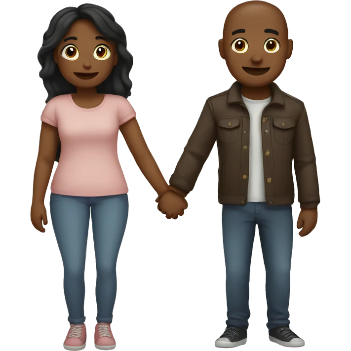 Cute couple holding hands  emoji