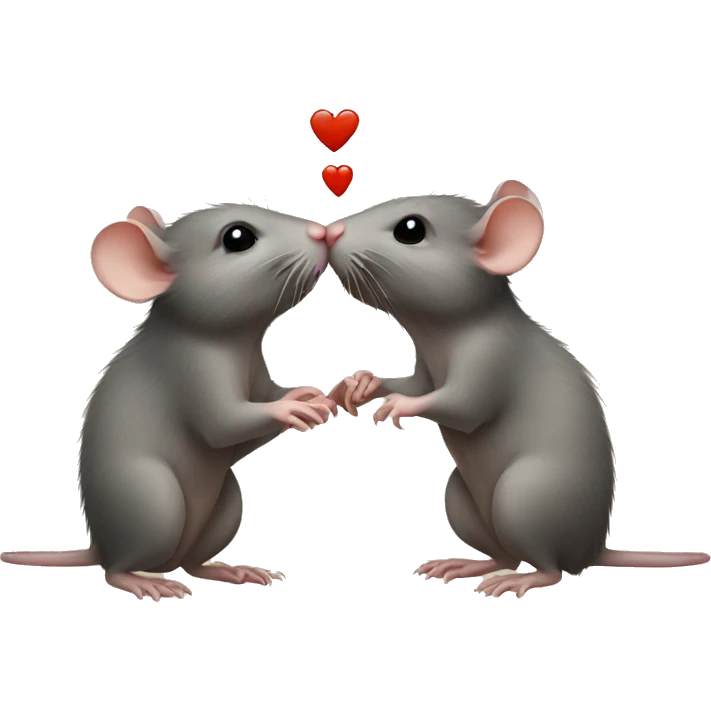 Two rats kissing emoji