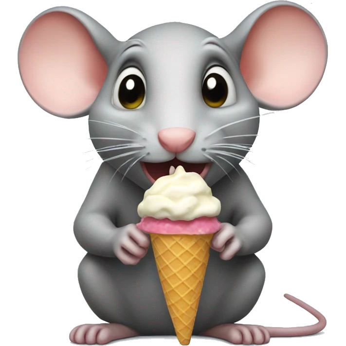 rats eating icecream emoji