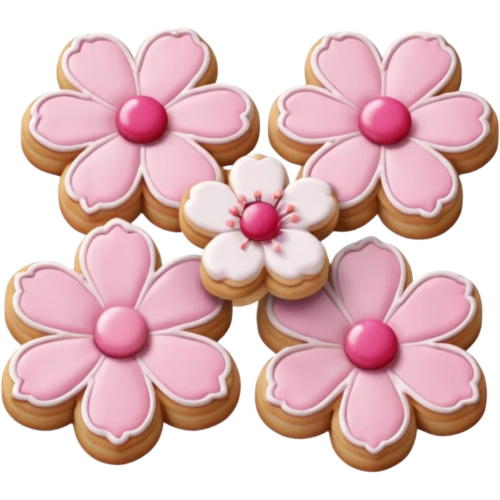 Cherry blossom shaped cookies  emoji
