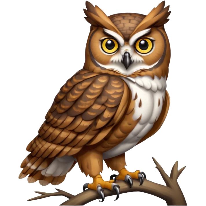 great horned owl full body emoji