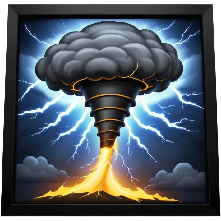 A Discord emoji of a dark, stylized tornado with lightning bolts inside ...