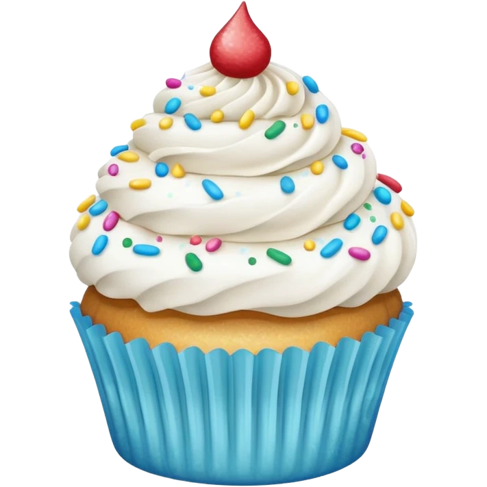 Glitter White Cupcake emoji