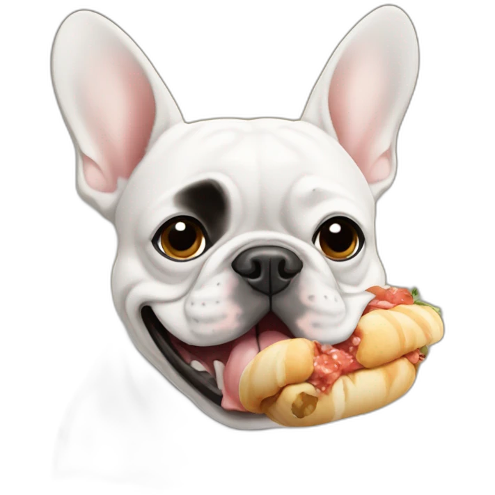 FRENCH BULLDOG EATING emoji