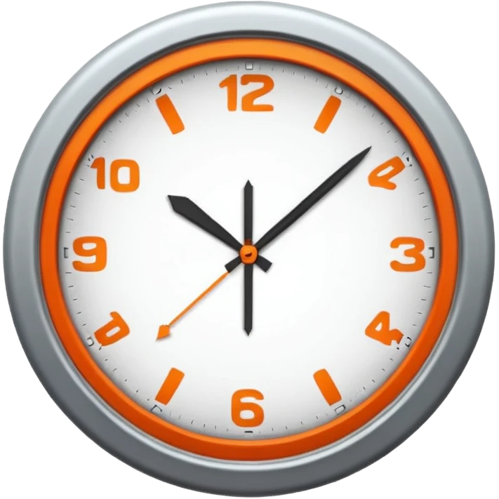 orange clock emoji