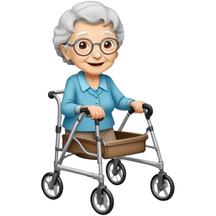 Very old grand ma with rollator emoji