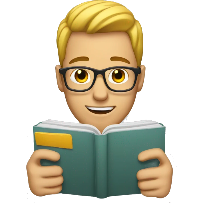 Guy reading emoji