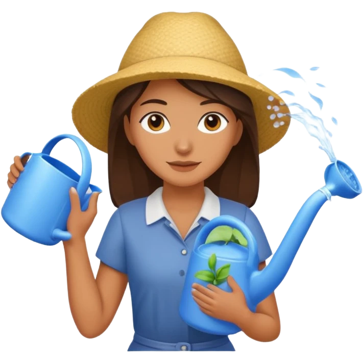 woman with watering pot emoji