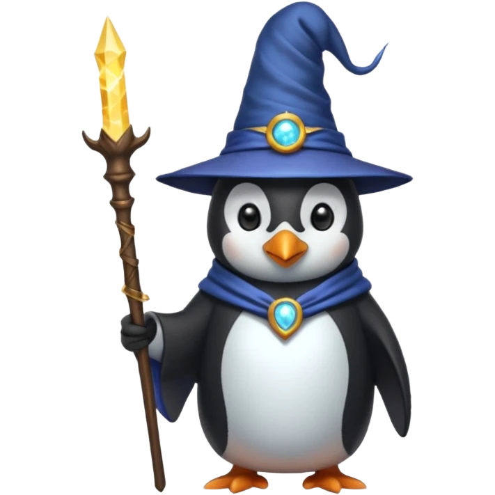 Penguin wizard emoji