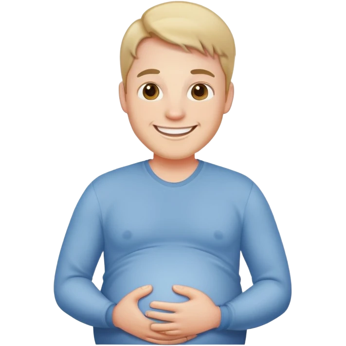 Pregnant man smiling emoji