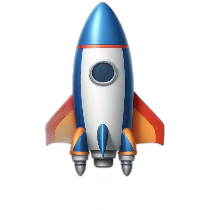lifting rocket with a large X character emoji