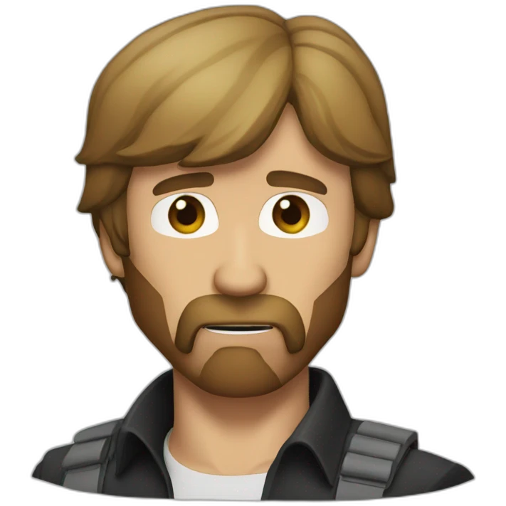 chuck norris blowing kiss emoji