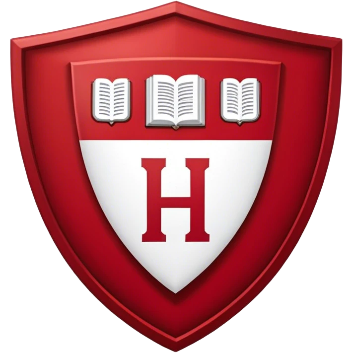 Harvard University logo on a red shield emoji