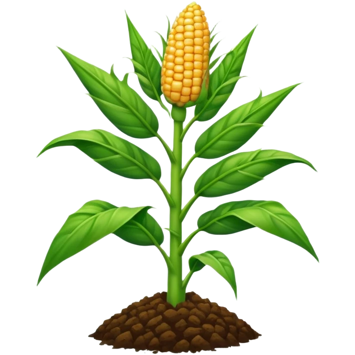 Cây bắp mọc trên đất emoji