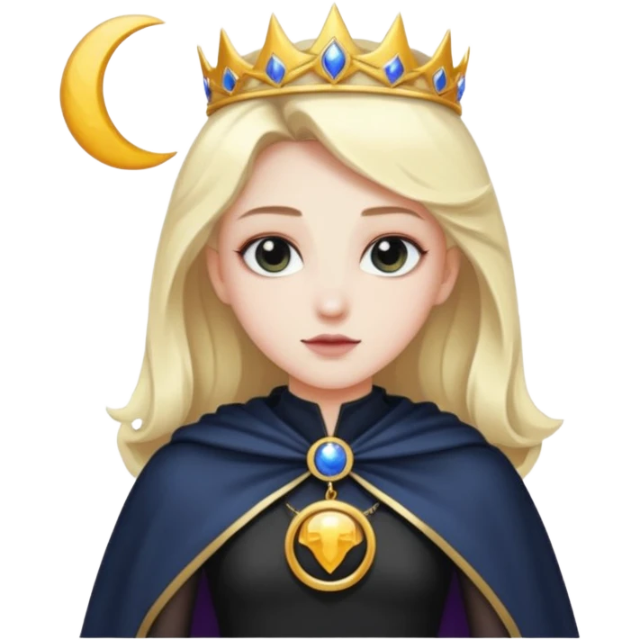 Eclipse Princess – shadow cape + lunar pin,Shadow Princesses. emoji ...