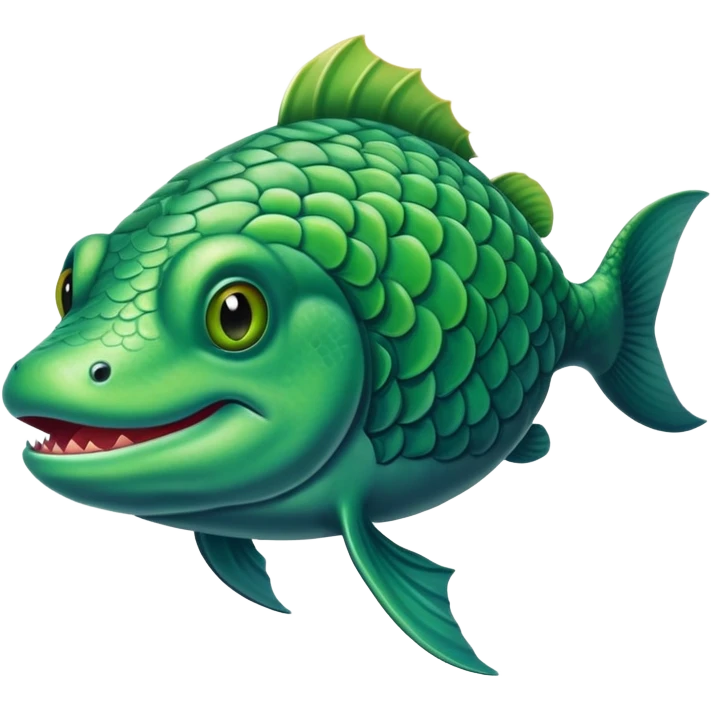 A misfit creature swims alone, unique and proud, showing that being different is its true strength emoji