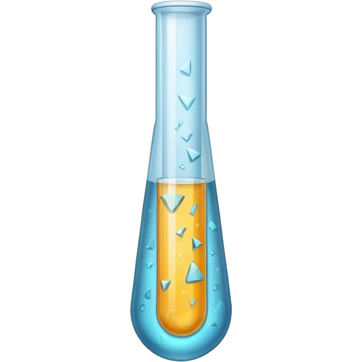 cracks on the  Test Tube emoji