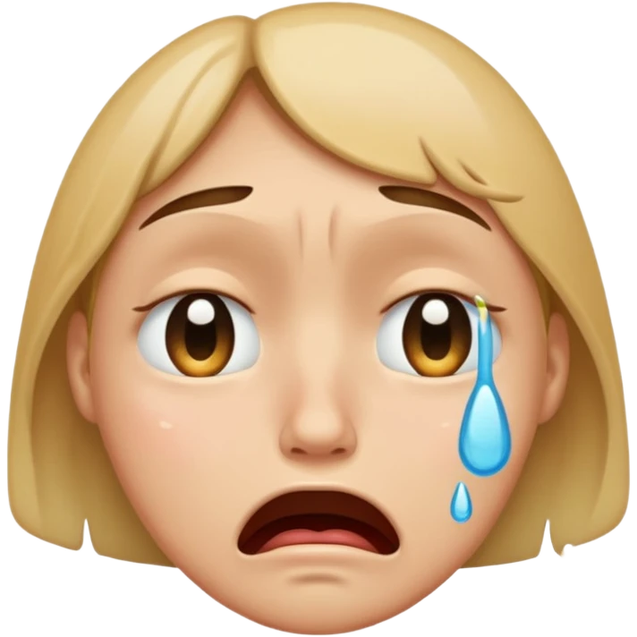 crying face emoji, expressive and clear emoji