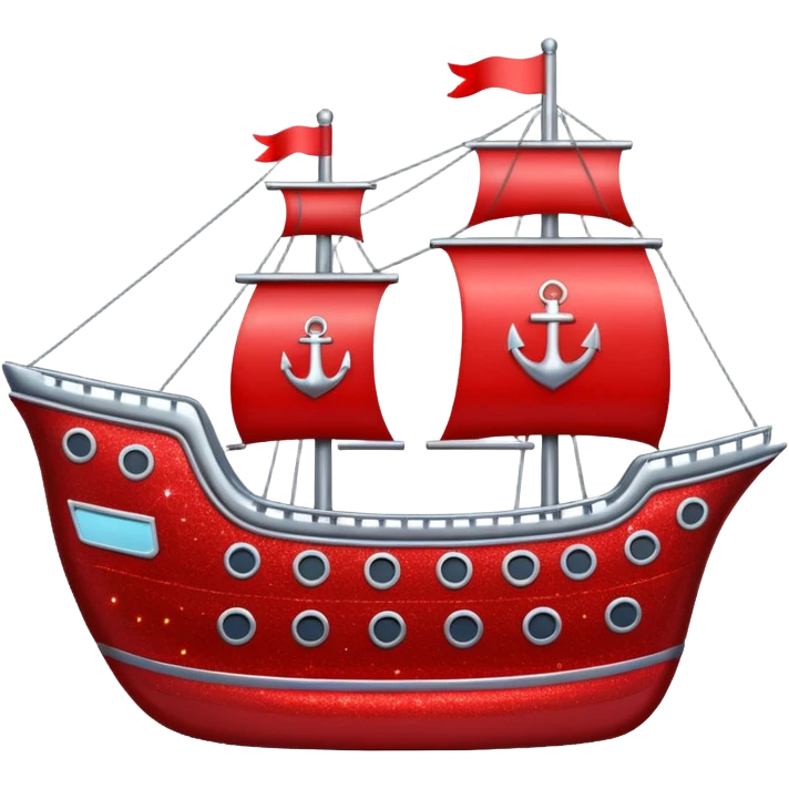 red glitter ship emoji