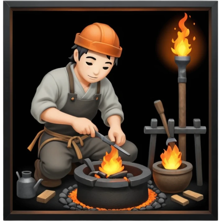 A Japanese blacksmith forge emoji
