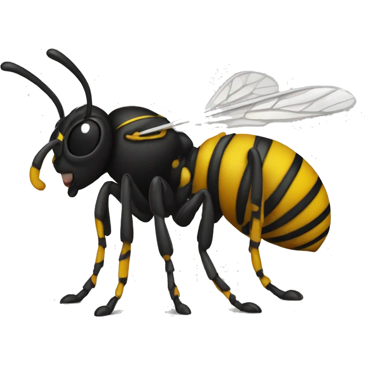Wasp drinking with a straw emoji