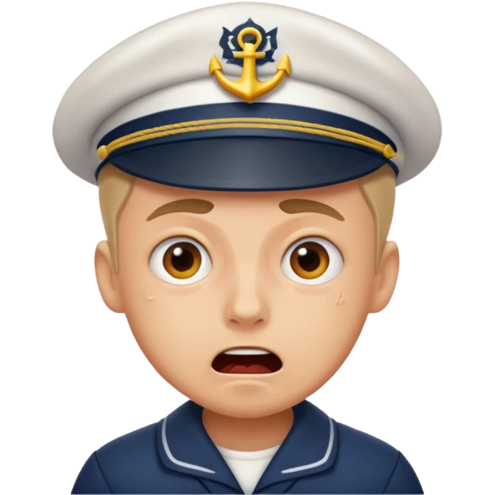 моряк во власти эмоций страх, паника emoji