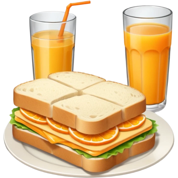 picnic sandwiche and juice emoji