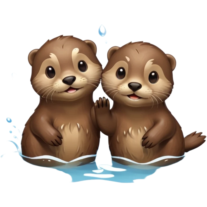 Two otters emoji