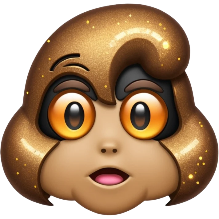 glitter poops brown cyberpunk emoji