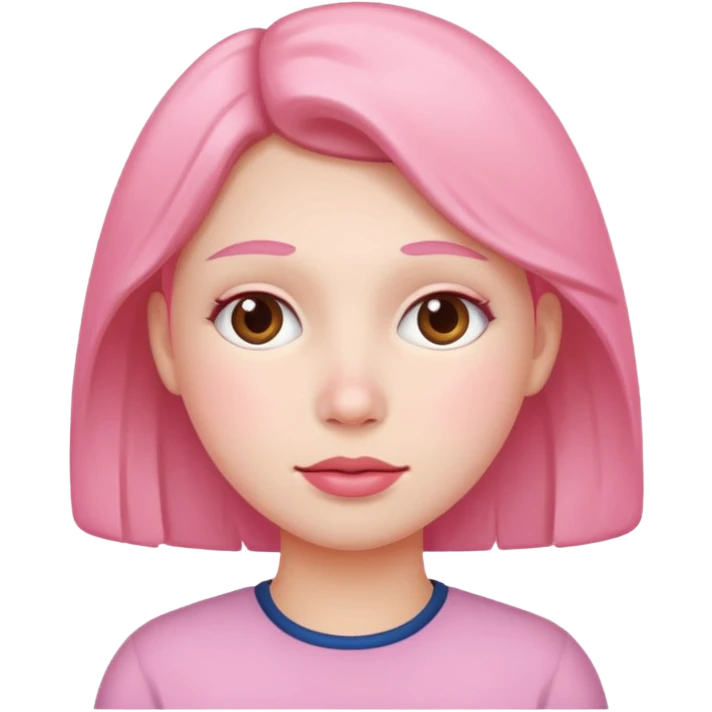 Pink cheek emoji