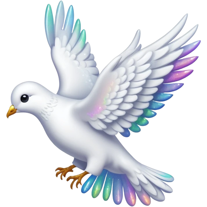 White Sparkly Dove emoji