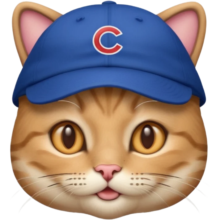 Kitty with cubs hat on emoji