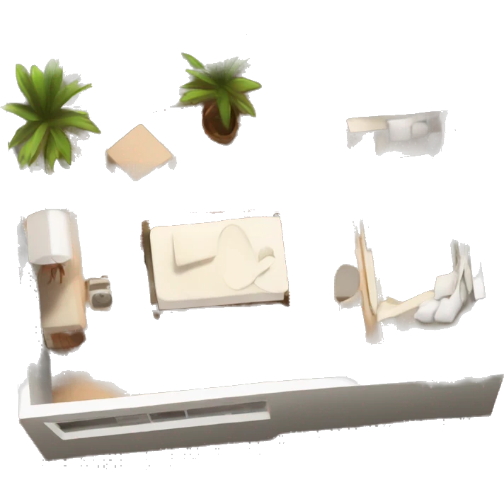 a top down shot of an airbnb appartement emoji