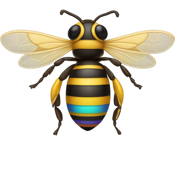 Car with bee wings emoji
