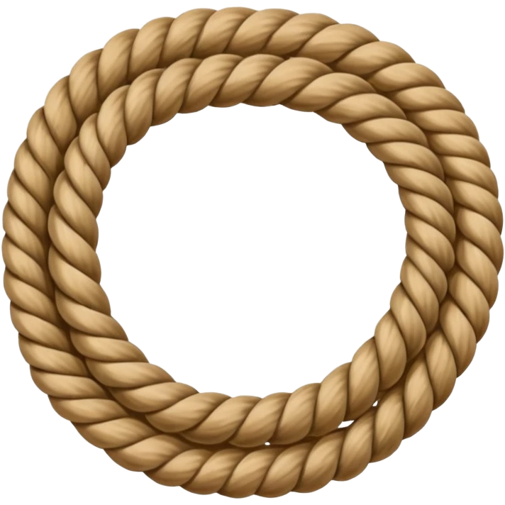 a straight rope cut in the center   emoji