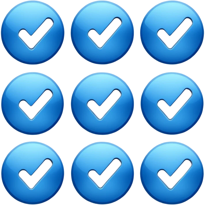 Blue tiks emoji