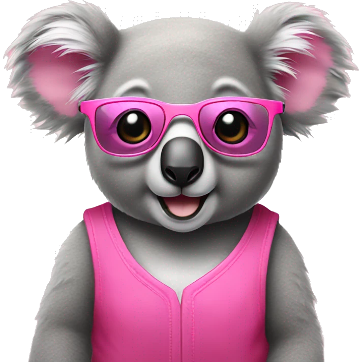 koala with pink glasses emoji
