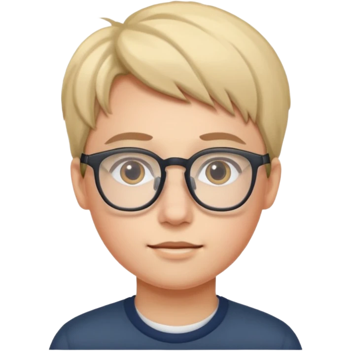 Gözlüklü genç  emoji