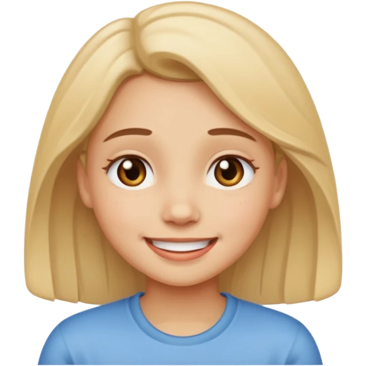 Girl smiling while crying emoji
