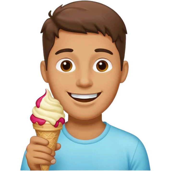 man eats ice cream  emoji