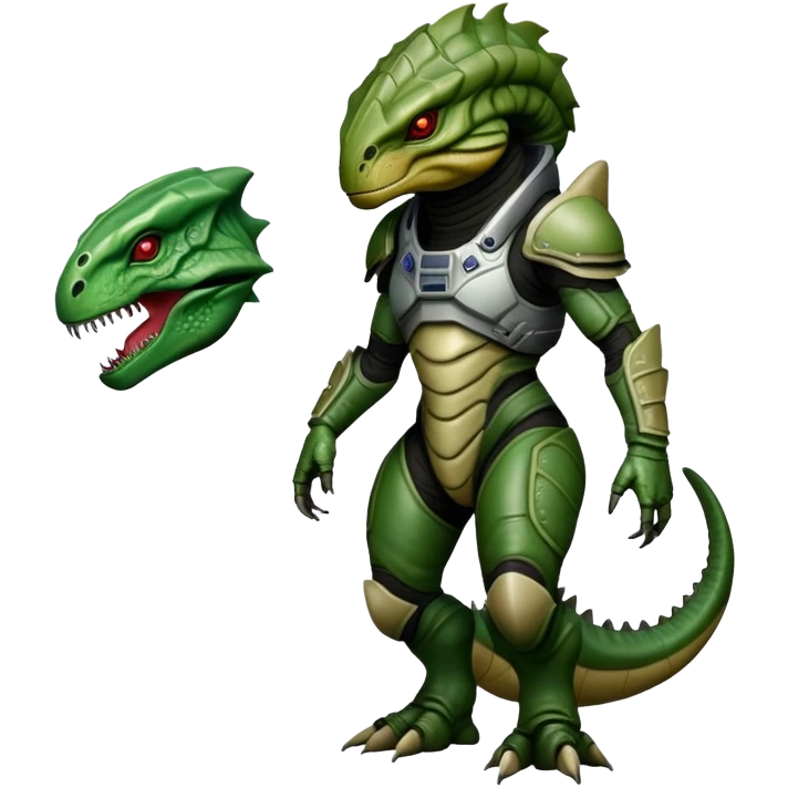 krogan alien from Mass Effect, reptilian alien with head plate emoji