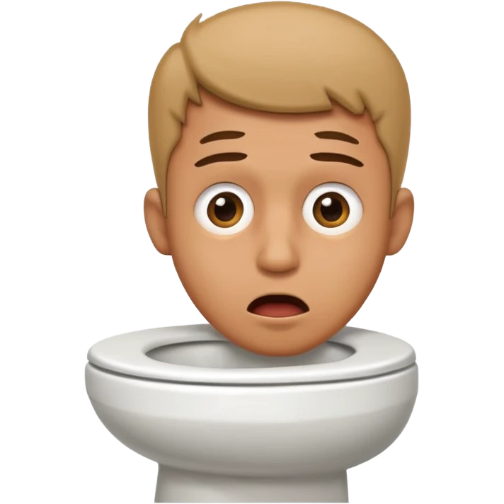 Random guys head sticking out of a toilet emoji