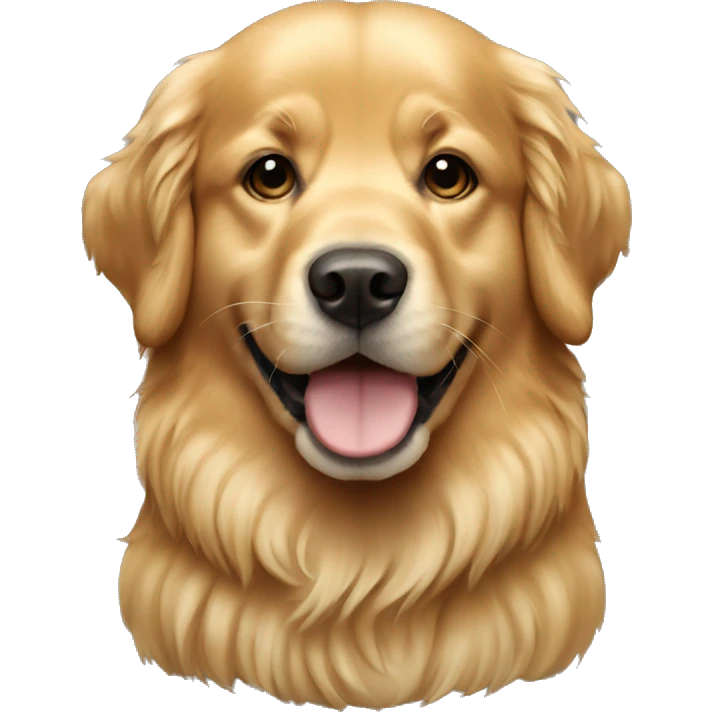 realistic golden retriever dog emoji