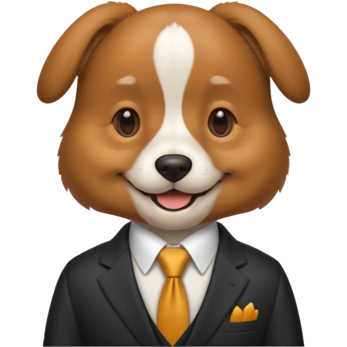 Dog wearing a suit emoji