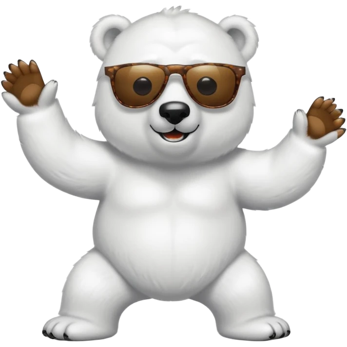 Polar bear at the club emoji