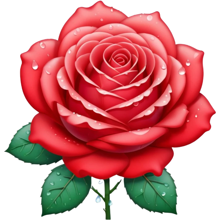 An icy rose emoji