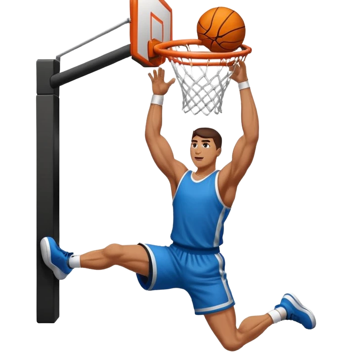 a single arm dunking a basketball into a hoop emoji