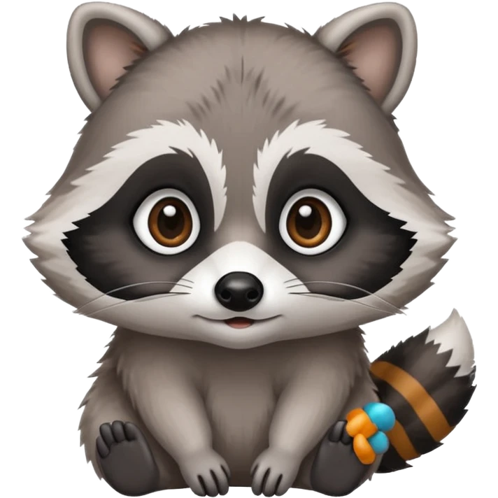 маленький милый енот emoji