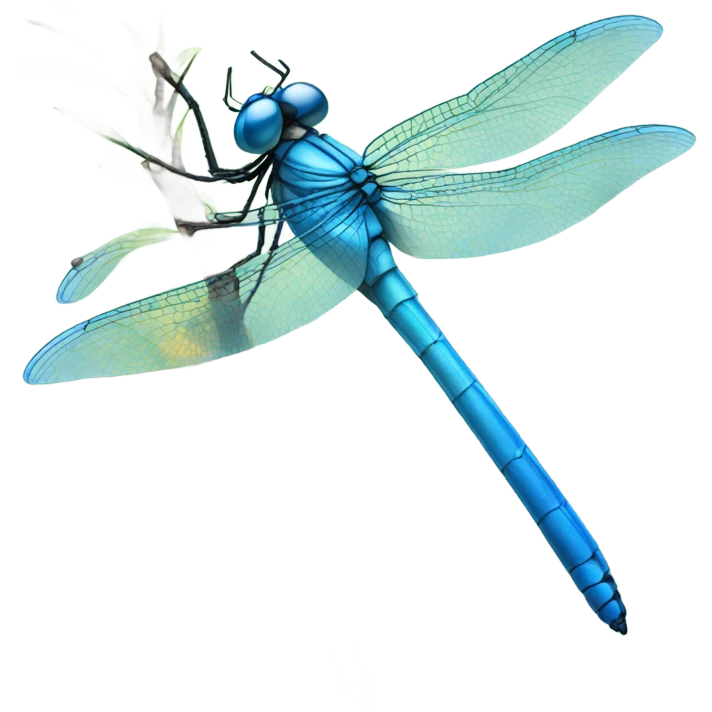 Blue dragonfly emoji